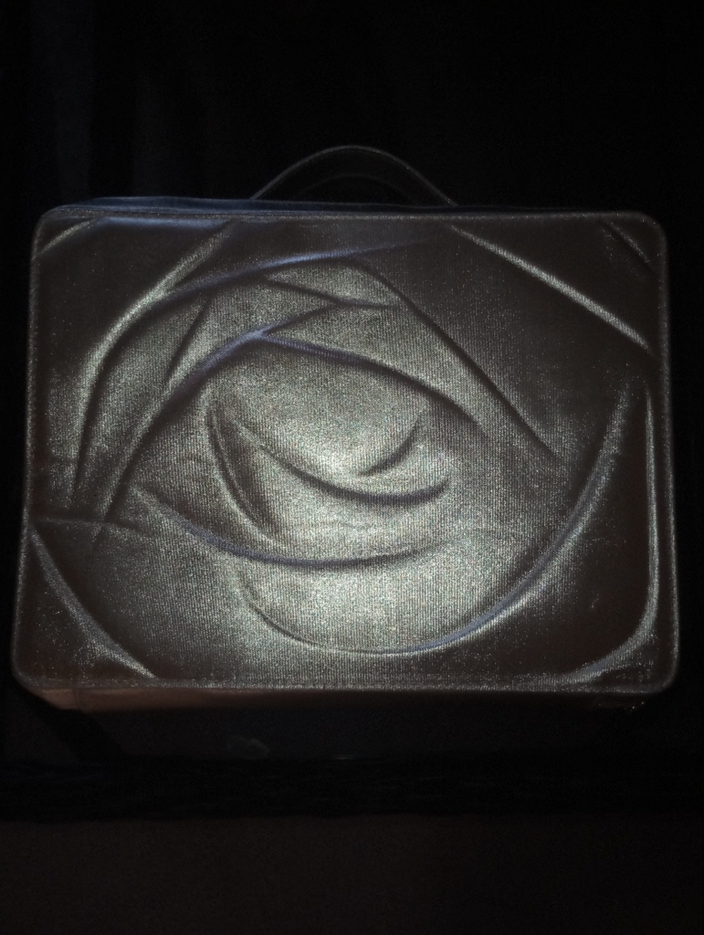 Lancome Metallic Gold Rose-Embossed LargeCosmetic Case